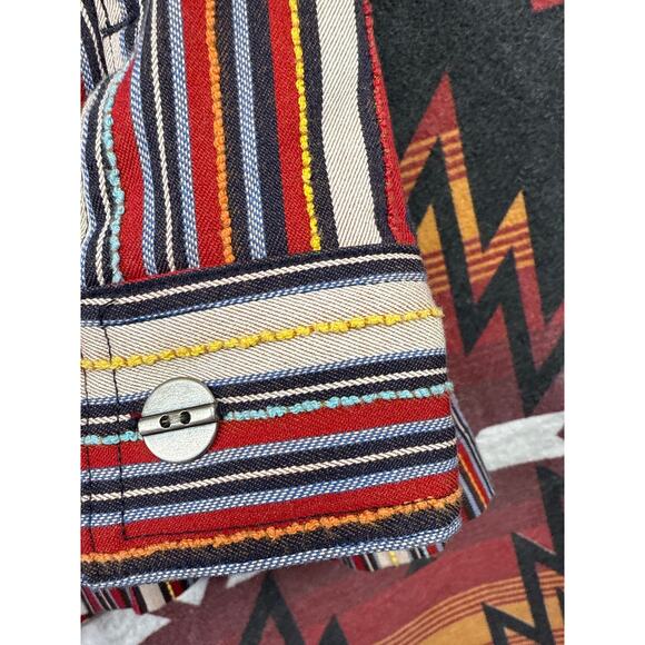 Vintage Christopher & Banks Women Cotton Lightweight Small Jacket Western Rodeo - Picture 8 of 9